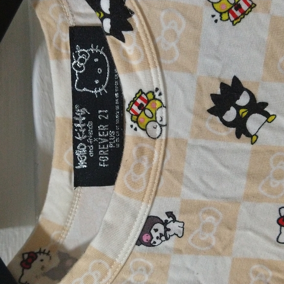 Hello Kitty X Forever 21 checker board tee - Picture 2 of 3